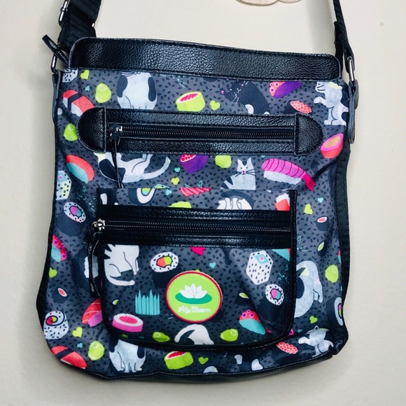 lily bloom luggage sushi cat